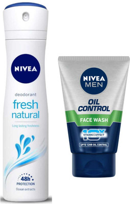 NIVEA Oil Control 100ml FW Fresh Natural Deodrant(2 Items in the set)