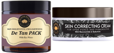 The Glow Rituals DE TAN Creme Cleanser For Skin Brightening and Lightening and Skin Correcting Cream For Open Pores and Pigmentation Combo Pack of 2 -Skin Care Combo Pack(2 Items in the set)