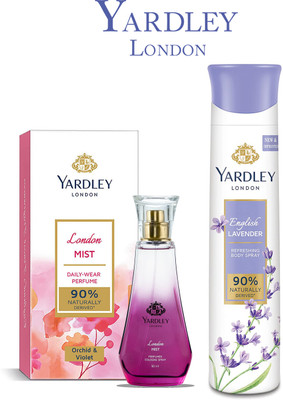 Yardley London 50ML PERFUME & LAVENDER DEODORANT 150ML(S.K1)(2 Items in the set)