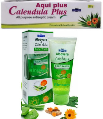 aqui plus Aloevera And Calendula cream combo Face Wash(1 Items in the set)