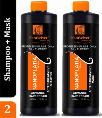 KeraVelvet NanoPlastia V2 Plex Shampoo 1000 ml + Mask 1000 ml(2 Items in the set)