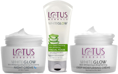 LOTUS HERBALS WG Deep Moisturising_40g + Night Creme_40g + 3 in 1 Deep Facial Form_50g(3 Items in the set)