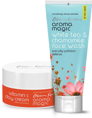 Aroma Magic Combo of White Tea & Chamomile Face Wash and Vitamin C Day Cream(2 Items in the set)