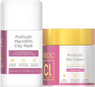VLCC Clinic Age Rewind Combo - ProYouth Clay Mask & Bio Cream for skin firming & anti ageing(2 Items in the set)