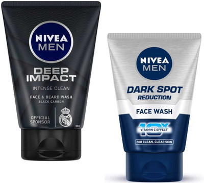 NIVEA DEEP IMPACT DARK SPOT REDUCTION FACE WASH 100 ML 2 Face Wash(200 ml)