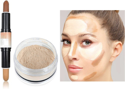 Libline Concealer And Highlighter Stick & HD Loose Powder(2 Items in the set)