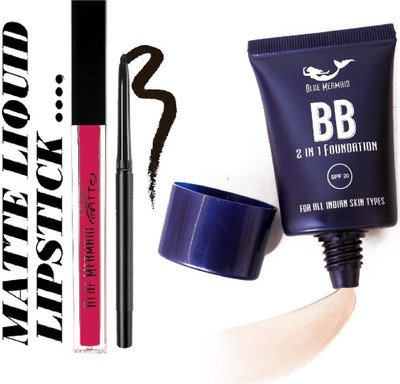 BLUEMERMAID Must Have Makeup Set Se Sweat Resistant,Lightweight,Waterproof,Smudge Proof(3 Items in the set)