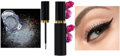 Libline Waterproof Liquid Eyeliner & LOOSE GLITTER POWDER EYESHADOW FOR MULTI USE(2 Items in the set)