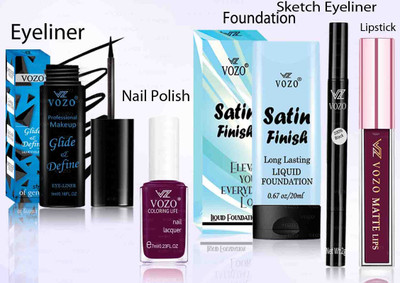 VOZO Makeup Combo Professional Cosmetic Kit with Ultra-Pigmented Set-275(5 Items in the set)