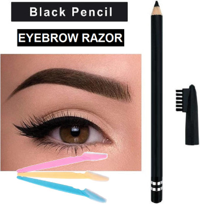 PERLENTE attractive hair remover RAZOR & Eyebrow pencil black(2 Items in the set)
