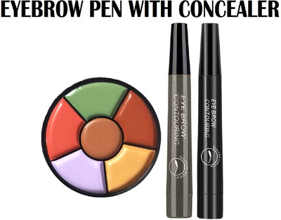 Neycare WATER PROOF CONCEALER WITH EYEBROW FILER PEN PACK OF 3(3 Items in the set)
