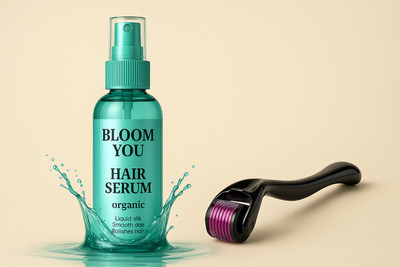 BLOOM YOU Hair Treatment Kit – Serum & 540 Needle Roller(2 Items in the set)