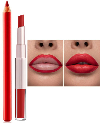 Luster Shine Waterproof Long-Lasting Lipstick & Lipliner Makeup(2 Items in the set)