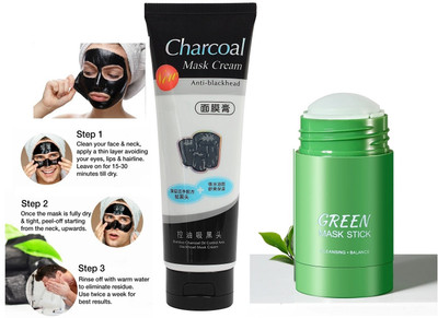 THTC PAck Of 2 Profesional Peel Of Mask & Green Tea Solid cleansing face Mask(2 Items in the set)