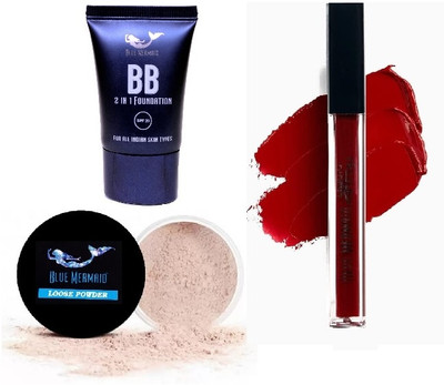 BLUEMERMAID STAY LONG LASTING ,WATERPROOF FACE MAKEUP COMBO(3 Items in the set)