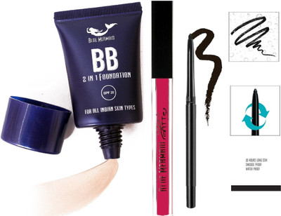 BLUEMERMAID Combo of Absolute Blur Perfect Makeup Lightweight,Waterproof,Smudge Proof(3 Items in the set)