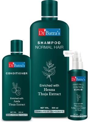 Dr Batra's Hair Fall Control Serum-125 ml, Conditioner - 200 ml and Normal Shampoo - 500 ml(3 Items in the set)