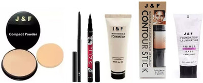 Zailie Face Compact, Kajal,Eyeliner,Foundation,Contour Stick ,Primer(6 Items in the set)