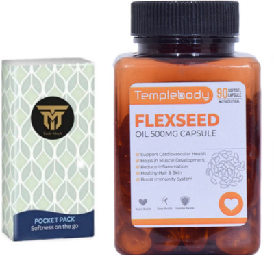 TuchMuch Pocket Tissue with FLAX OIL Capsule | 90 Capsules |(2 Items in the set)
