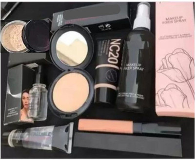 lately MAKEUP COMBO WITH FIXER PRIMER COMPACT LOSE POWDER SERUM CONCEALER FOUNDATION(7 Items in the set)