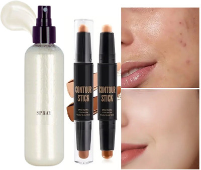 luzimaisa Highlight & Contour Concealer Stick With Makeup Setting Fixer Spray Long Lasting Makeup(2 Items in the set)