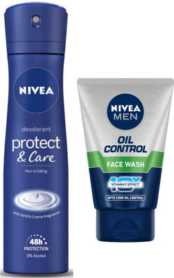 NIVEA Oil control 100ml FW Protect Care Female Deo(2 Items in the set)