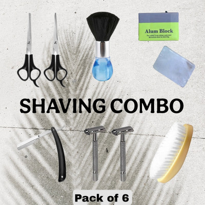 Glamezone 8 in 1 Shaving Kit for men with Travel Pouch | Gifts for men(8 Items in the set)