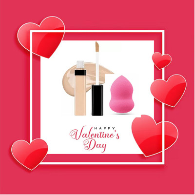 CATERINACHIARA valentine day speacil Makeup blender with liquid concler(2 Items in the set)