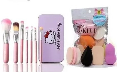 wryak Sponge puff blender Set of 6, brush set of 7(2 Items in the set)
