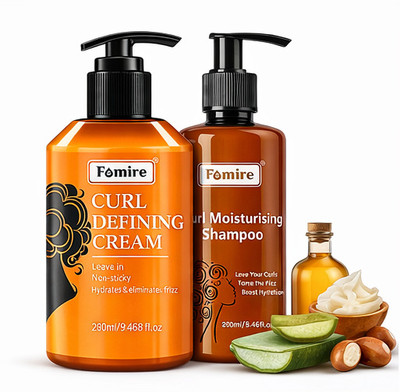 Famire Curl Defining Cream & Curl Moisturising Shampoo | Frizz Control & Deep Hydration Hair Cream(580 ml)