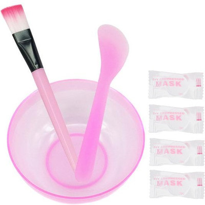 Nyamah sales Face Mask Mixing Bowl with Spatula Soft Face Brushes and DIY Facemask Facial Tool Kit(4 Items in the set)