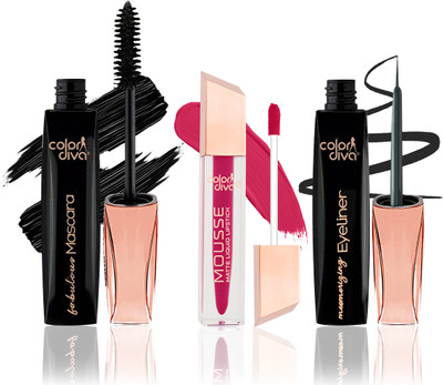 adbeni 110 Value Pack, Mousse Matte Liquid Lipstick With Eyeliner & Mascara(3 Items in the set)