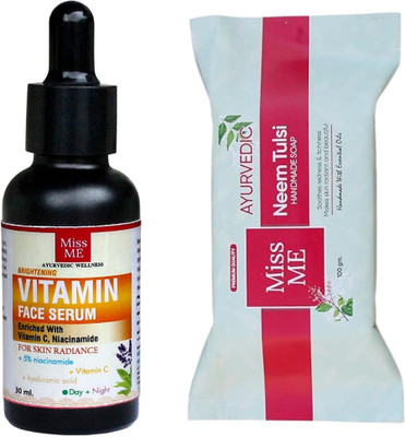 Miss Me Vitamin C Face Serum And Neem Tulsi Soap Combo(2 Items in the set)