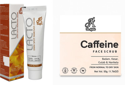 7THAJMA Face Care Combo – Caffeine Scrub + Dark Spot Remover Cream | Removes Dark Spots, Blemishes & Acne Marks |(2 Items in the set)