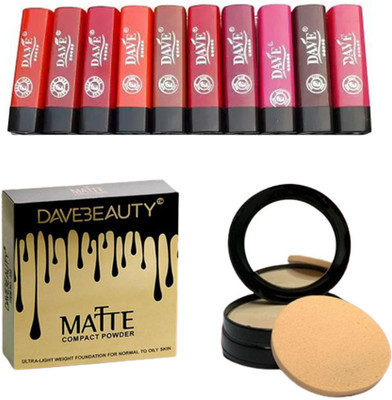 DA.VE Lipstick + Compact(11 Items in the set)