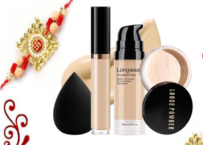 MYEONG Perfect Mak up Look Long Wear Matte Foundation + Liquid Concealer + Loose Powder Blender Make Up Combo Pack(4 Items in the set) MYEONG Perfect Mak up Look Long Wear Matte Foundation + Liquid Concealer + Loose Powder Blender Make Up Combo Pack(4 Items in the set)