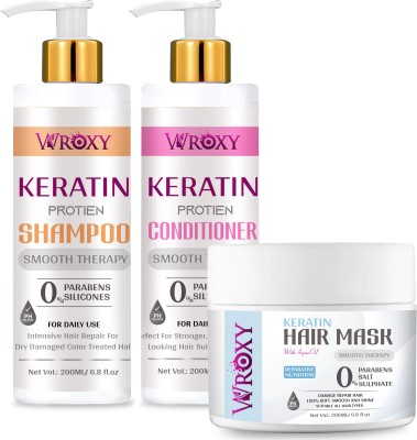 Wroxy Keratin Protein Shampoo With Keratin Protein Conditioner With Keratin Hair Mask(3 Items in the set)