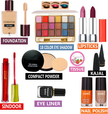 FOPE Glamour Mini Makeup kit Combo set For Women/Girls MA6120230220(11 Items in the set)