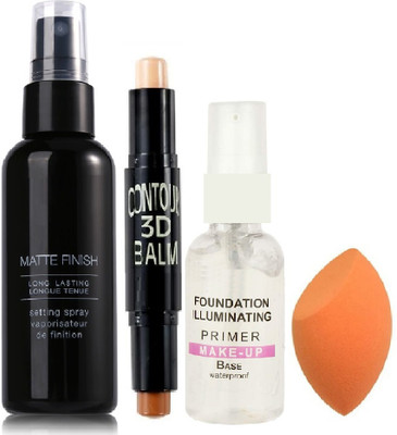 YAWI Liquid Concealer and fixer and primer with blender(4 Items in the set)