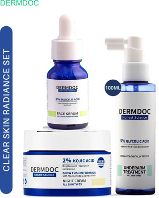 DermDoc Kojic & BHA Face Set for Bright and Clear Skin(3 Items in the set)