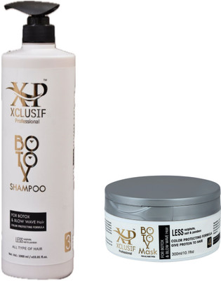 XCLUSIF PROFESSIONAL Botox After Care Shampoo 1000 ML + Botox After Care Mask 300 ML | Sulphate and Paraben Free(2 Items in the set)