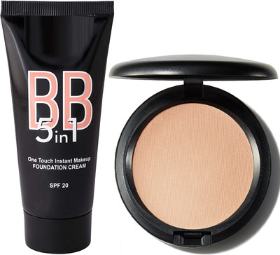 KAIASHA COMBO FOR ALL TYPE SKIN MAKEUP 5 IN 1 BB FOUNDATION 1 compact powder(2 Items in the set)