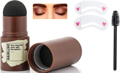 WOONGMI Waterproof Eyebrow Stamp Stencil Kit Thin & Thick Eyebrow Stencils, Eye Brow Stencil Kits Long-lasting(4 Items in the set)
