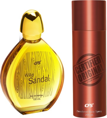 CFS Wild Sandal EDP Long Lasting Perfume & Certified Brown Deodorant Body Spray(2 Items in the set)