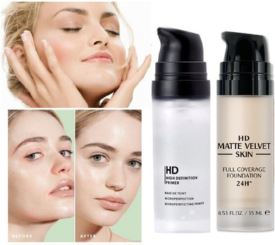 tanvi27 Long Lasting Makeup 24H HD Primer & Foundation(2 Items in the set)