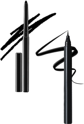 Neycare jet black eyeliner with new eyeliner sketch pack of 2(2 Items in the set)