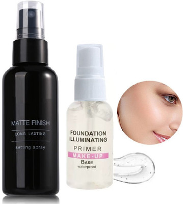 Yuency MATTE FINISH MAKEUP SETTING FIXER FOR ALL TYPE SKIN & GEL BASED PRIMER(2 Items in the set)