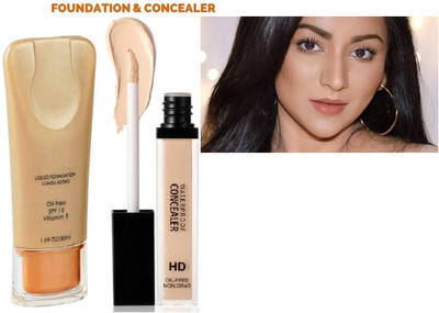 AFARAXIA Use Creamy Concealer Waterproof Full Coverage and matte finish foundation(2 Items in the set)