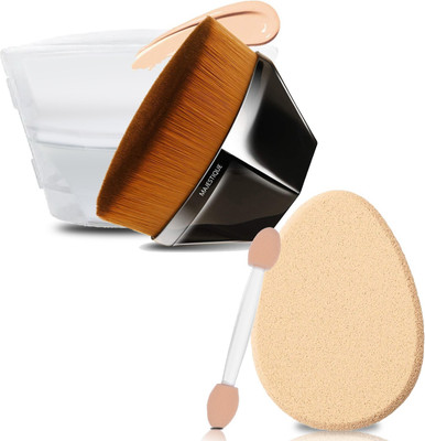 MAJESTIQUE Blush Brush and Sponge for Makeup, Iron Type Foundation Brush for Face(2 Items in the set)