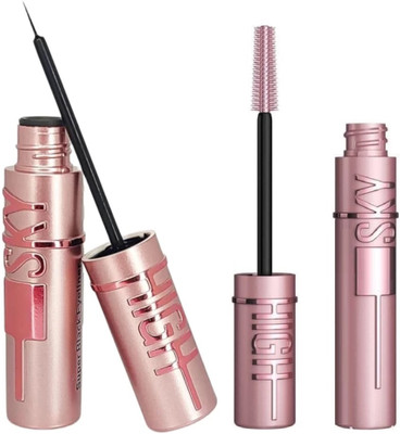 Maryville Liquid Eyeliner & Curling Mascara With Smart Curl Brush Waterproof & Smudge Proof Long Lasting(2 Items in the set)